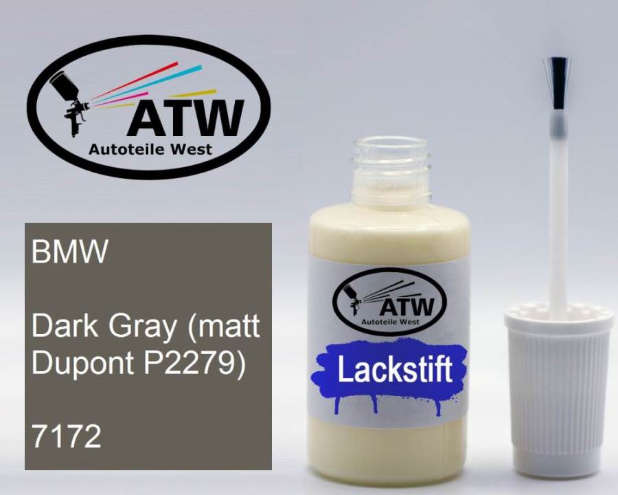 BMW, Dark Gray (matt Dupont P2279), 7172: 20ml Lackstift, von ATW Autoteile West.